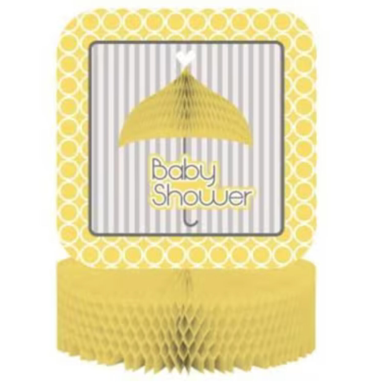 Baby Shower Yellow Honeycomb Centerpiece