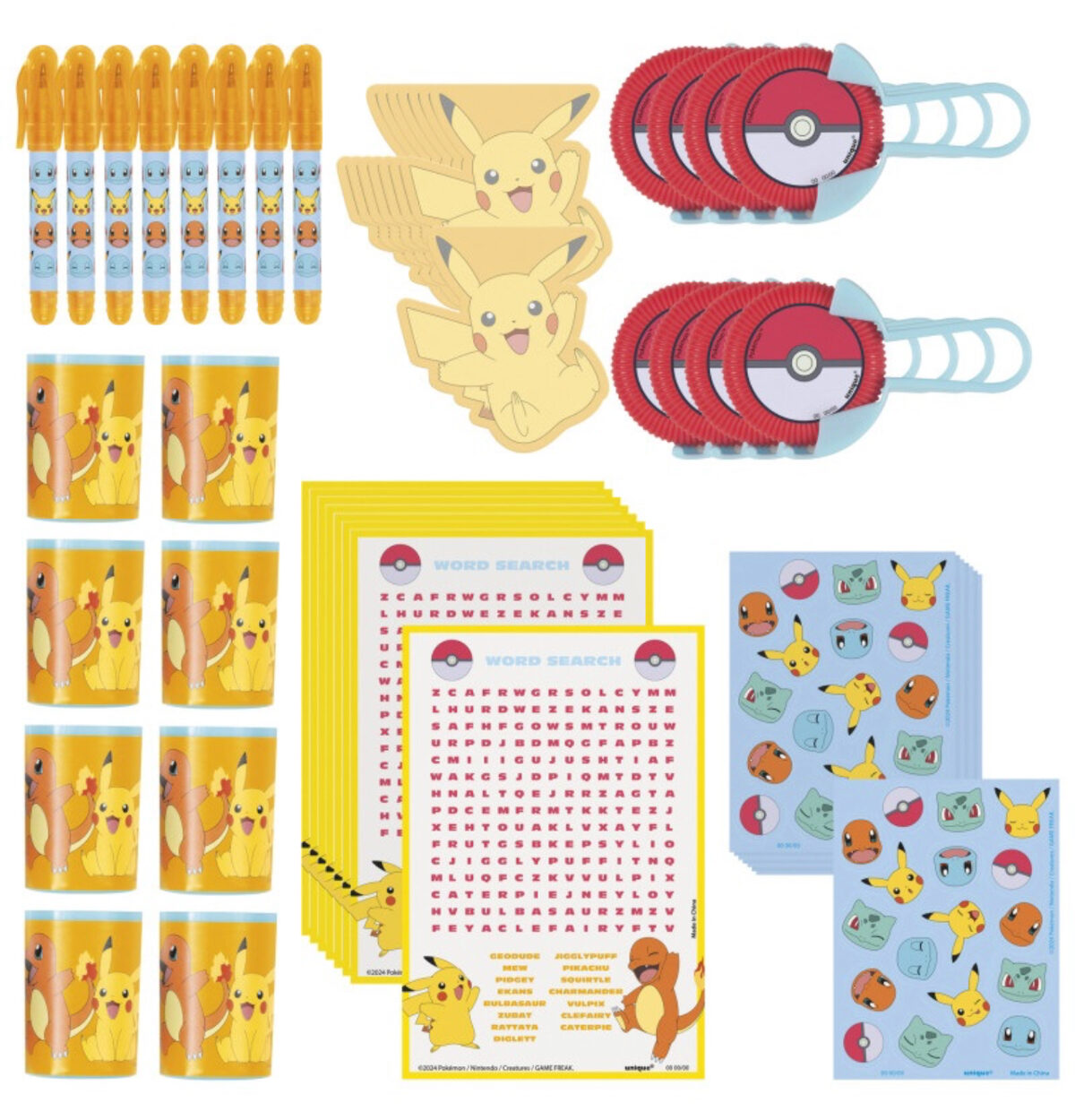 Pokemon Assorted Favor Pack 48pcs