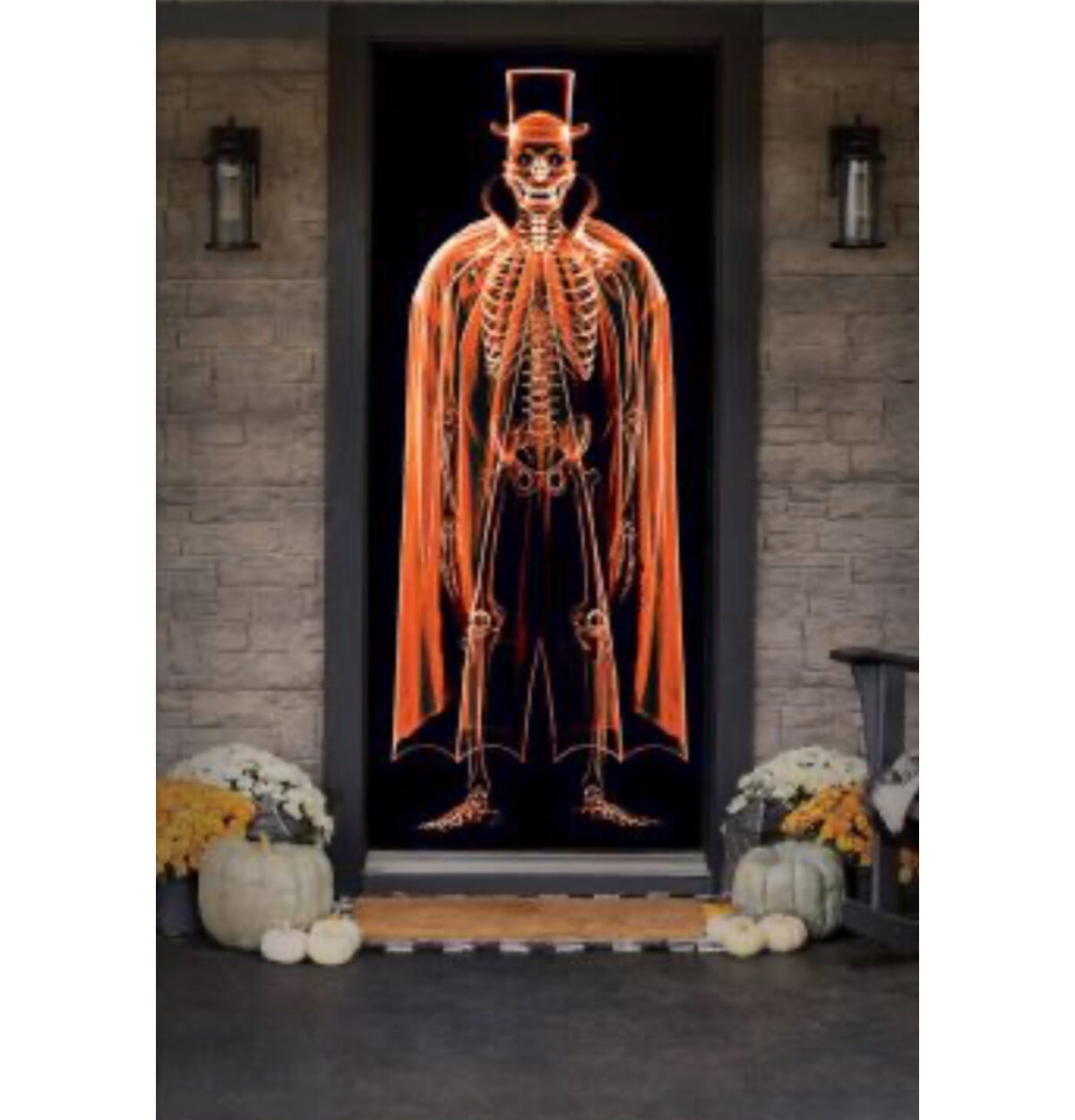 Halloween Photo Real Fabric Door Cover - Reaper (36x80")