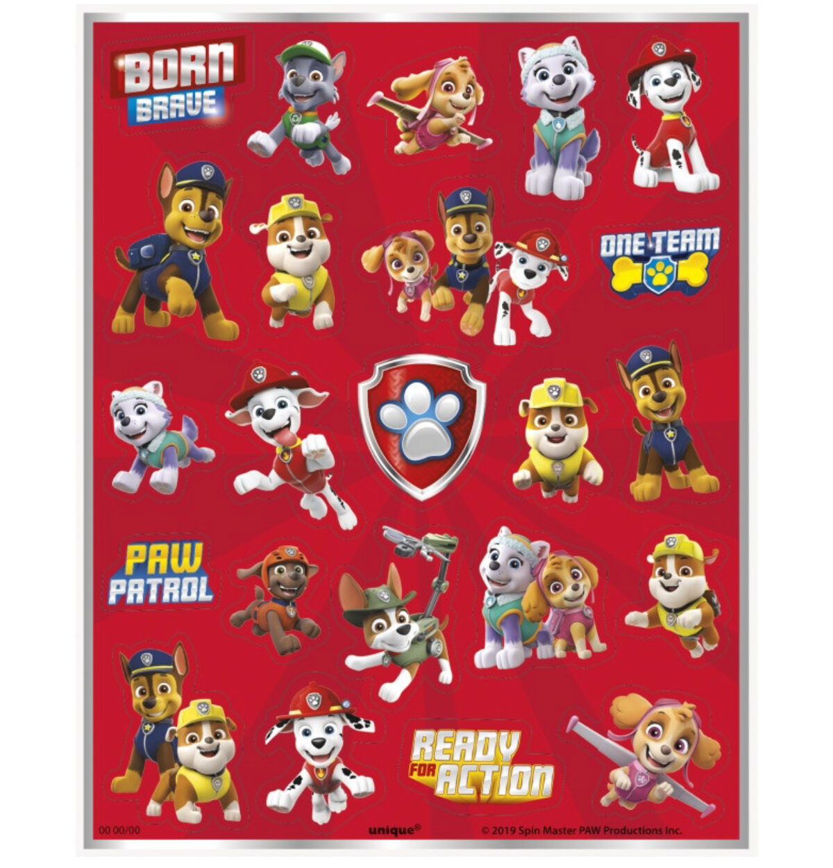 PAW PATROL STICKER SHEET