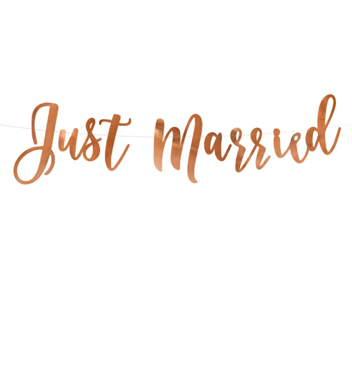 BANNER JUST MARRIED ROSE GOLD