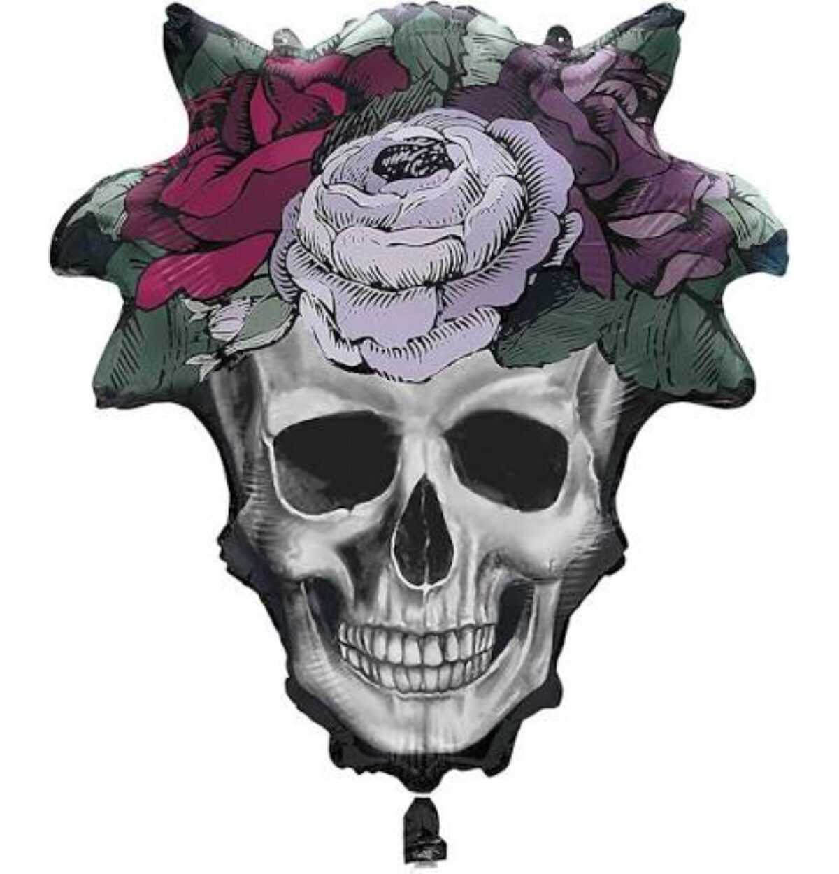 Floral Skull Giant Shaped Foil Balloon 21" Packaged