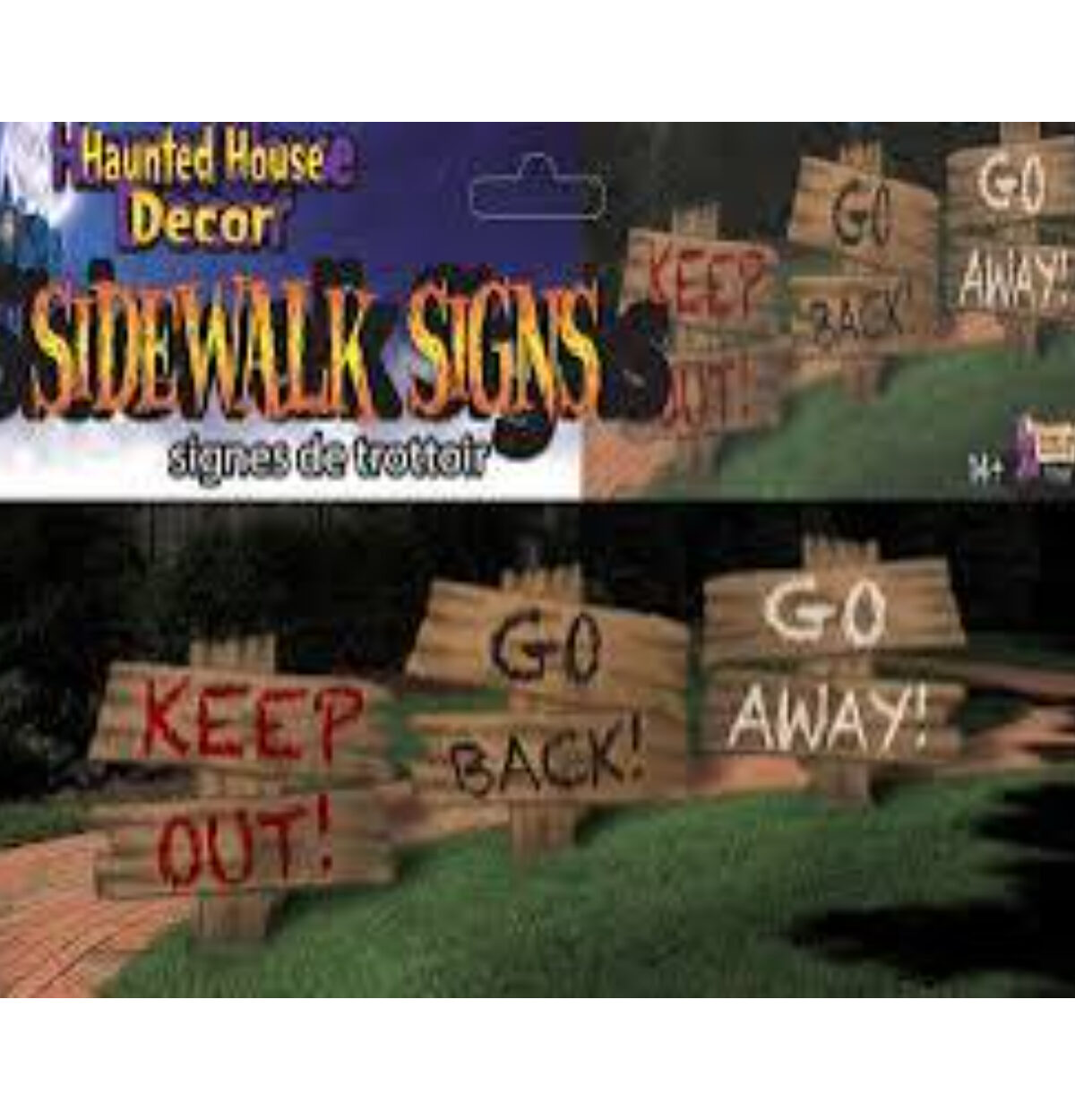HAUNTED HOUSE SIDEWALK SIGN SET