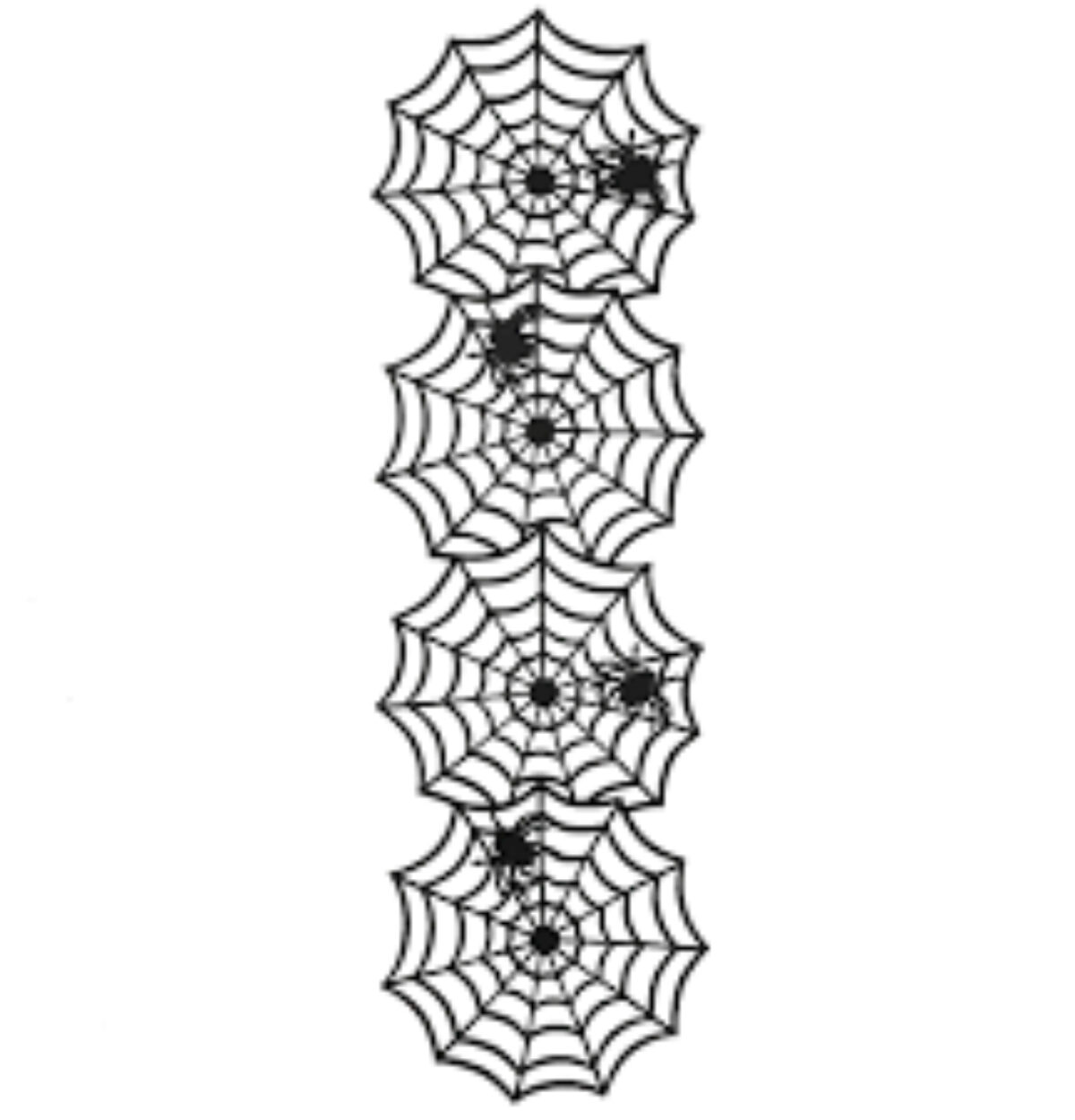Diecut Felt Spider Web Table Runner 1pc.