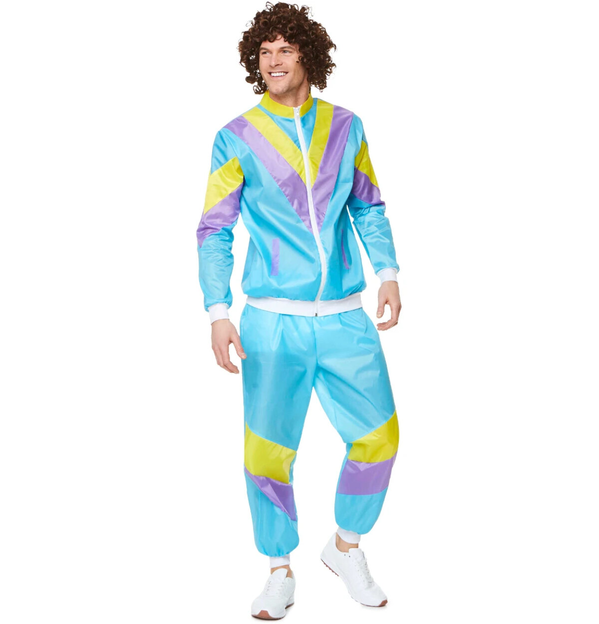 80's 2pc Blue Track Shellsuit Costume